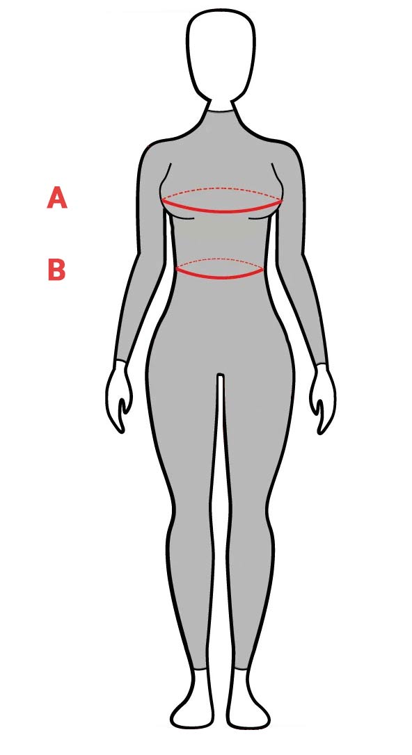 Οδηγός μεγεθών για γυναικεία συνθετικά μπουφάν μηχανής